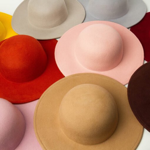 Top Hat Fisherman Hat Felt Small Round Hat - Bild 6