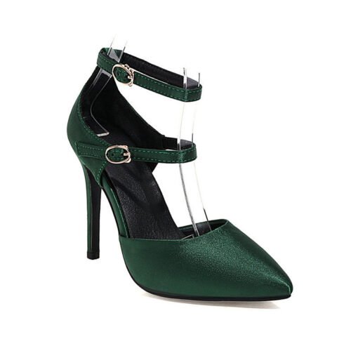 Hollow Women's Shoes Buckle Strap Stiletto Heel Pumps - Image 6