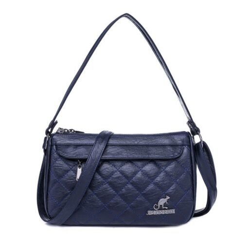 PU Soft Leather Textured Crossbody Bag - Image 5