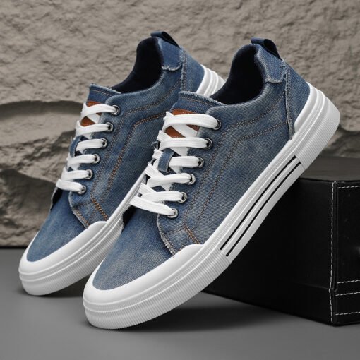 Men's Canvas Shoes Fashion Breathable Casual Sneakers - Imagen 4
