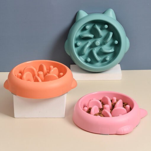 Pet Dog Cat Slow Feeder Bowls Anti Choking Slow Feeder Dish Bowl Home Dog Eating Plate Anti Gulping Bowl Supplies - Imagen 6